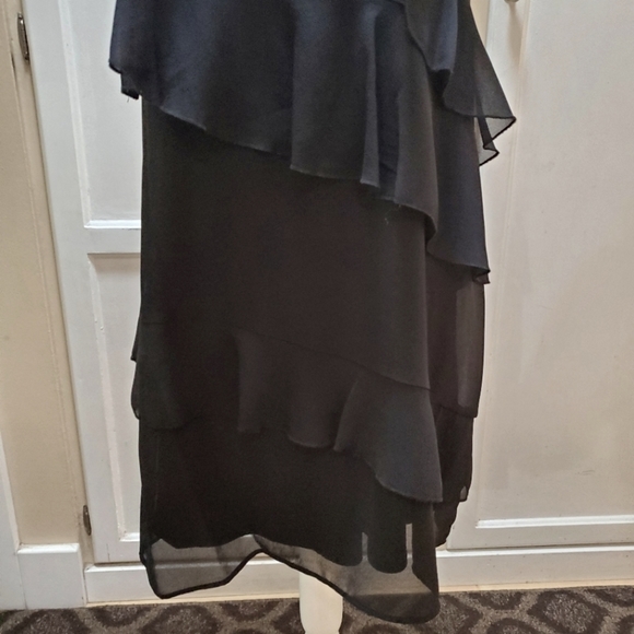 GLAMOUR by Gabriella Sky Women's Tiered Embellished Ruffle Dress - Picture 3 of 12